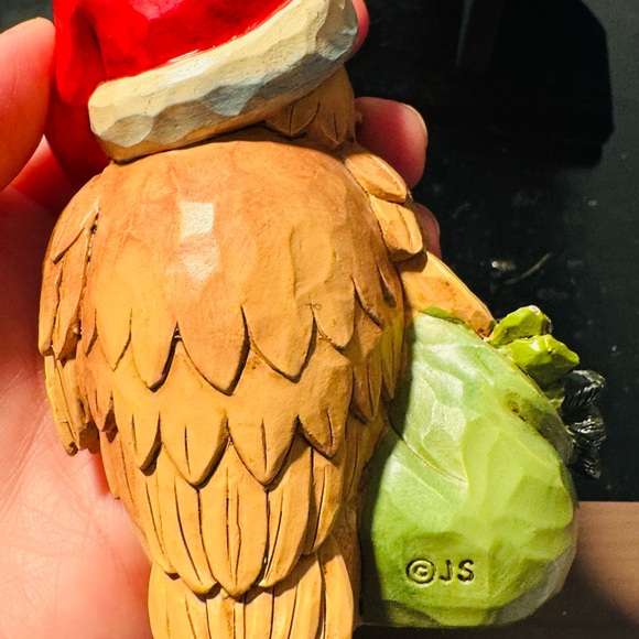 Jim Shore Heartwood Creek 3" Owl With Santa Hat Toy Bag Christmas Figure 4041105 - Picture 3 of 4